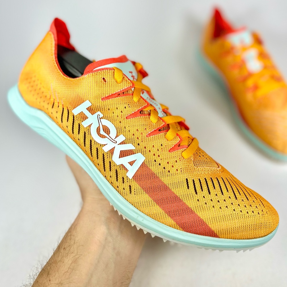 Hoka Cielo X LD Radiant Yellow Camellia Spike Track Shoes